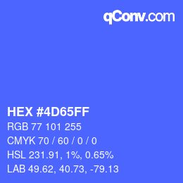 Color code: HEX #4D65FF | qconv.com