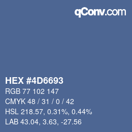 Color code: HEX #4D6693 | qconv.com
