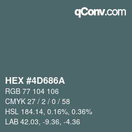 Código de color: HEX #4D686A | qconv.com