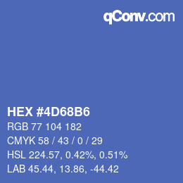 Color code: HEX #4D68B6 | qconv.com