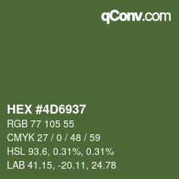Color code: HEX #4D6937 | qconv.com