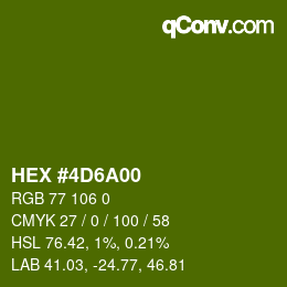 Color code: HEX #4D6A00 | qconv.com