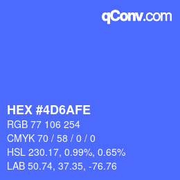 Color code: HEX #4D6AFE | qconv.com