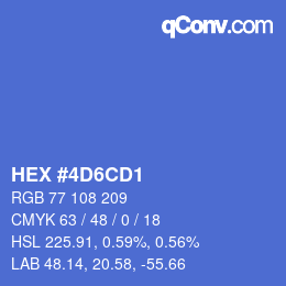 颜色代码: HEX #4D6CD1 | qconv.com