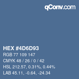 Color code: HEX #4D6D93 | qconv.com