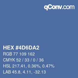 カラーコード: HEX #4D6DA2 | qconv.com