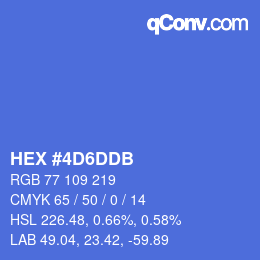 颜色代码: HEX #4D6DDB | qconv.com