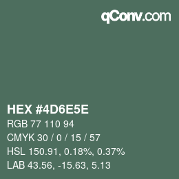 Código de color: HEX #4D6E5E | qconv.com