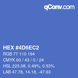 Color code: HEX #4D6EC2 | qconv.com