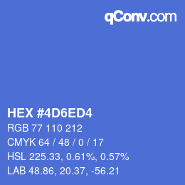 Color code: HEX #4D6ED4 | qconv.com