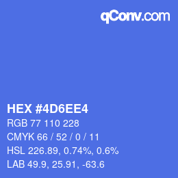 Color code: HEX #4D6EE4 | qconv.com