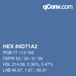 Color code: HEX #4D71A2 | qconv.com
