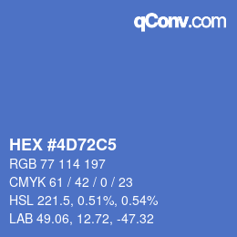 Color code: HEX #4D72C5 | qconv.com