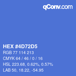 Código de color: HEX #4D72D5 | qconv.com