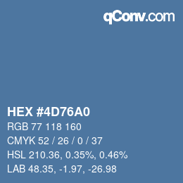 Color code: HEX #4D76A0 | qconv.com