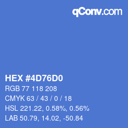 Color code: HEX #4D76D0 | qconv.com