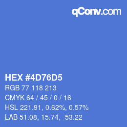 Color code: HEX #4D76D5 | qconv.com