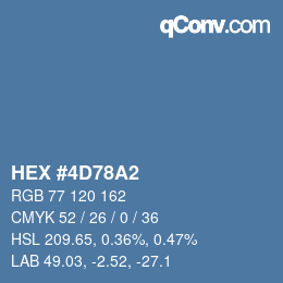 Color code: HEX #4D78A2 | qconv.com