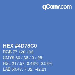 Color code: HEX #4D78C0 | qconv.com