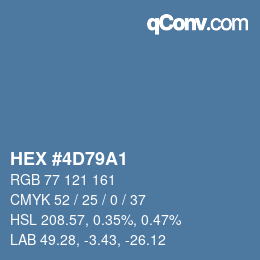Color code: HEX #4D79A1 | qconv.com