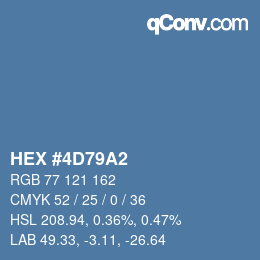 Color code: HEX #4D79A2 | qconv.com