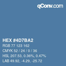 Color code: HEX #4D7BA2 | qconv.com