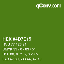 Color code: HEX #4D7E15 | qconv.com