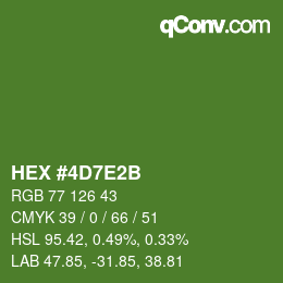 カラーコード: HEX #4D7E2B | qconv.com