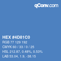 Color code: HEX #4D81C0 | qconv.com