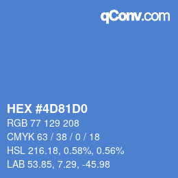 颜色代码: HEX #4D81D0 | qconv.com