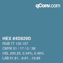 Color code: HEX #4D829D | qconv.com