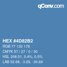 カラーコード: HEX #4D82B2 | qconv.com