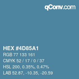 Color code: HEX #4D85A1 | qconv.com
