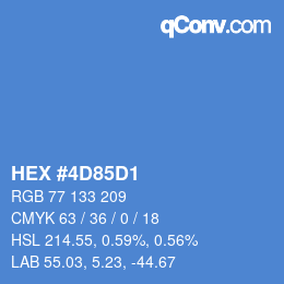 颜色代码: HEX #4D85D1 | qconv.com