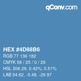 Color code: HEX #4D88B6 | qconv.com