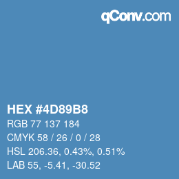 颜色代码: HEX #4D89B8 | qconv.com