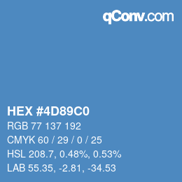 Color code: HEX #4D89C0 | qconv.com