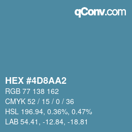 Color code: HEX #4D8AA2 | qconv.com