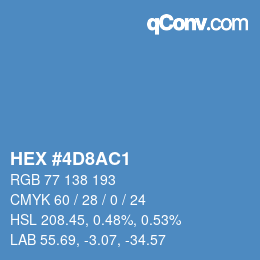 Color code: HEX #4D8AC1 | qconv.com