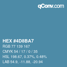 Color code: HEX #4D8BA7 | qconv.com