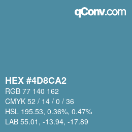Color code: HEX #4D8CA2 | qconv.com