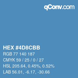 カラーコード: HEX #4D8CBB | qconv.com