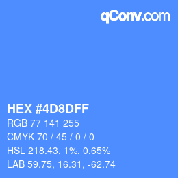 Color code: HEX #4D8DFF | qconv.com