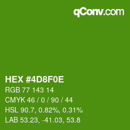 Color code: HEX #4D8F0E | qconv.com