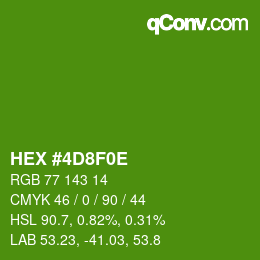 Color code: HEX #4D8F0E | qconv.com