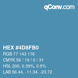 カラーコード: HEX #4D8FB0 | qconv.com