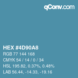 Color code: HEX #4D90A8 | qconv.com