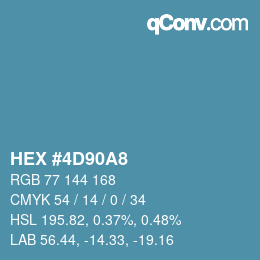 Farbcode: HEX #4D90A8 | qconv.com