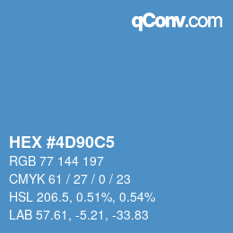Color code: HEX #4D90C5 | qconv.com