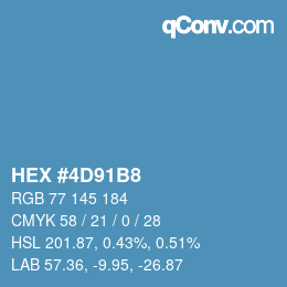 Color code: HEX #4D91B8 | qconv.com